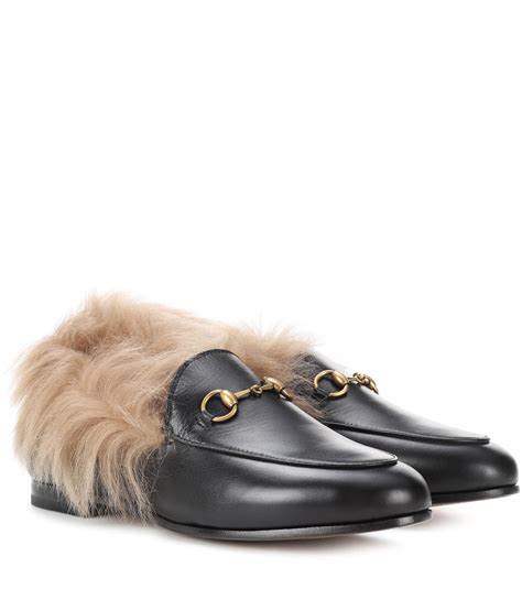 black gucci loafers with jeans|gucci fur loafers women's.